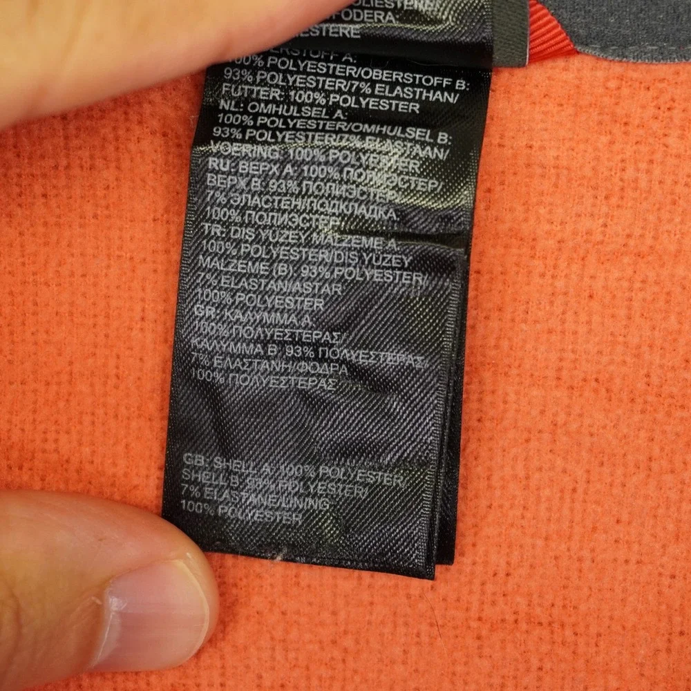 The North Face Pullover Men XL Orange Quarter Zip Heathered Activewear Pocket